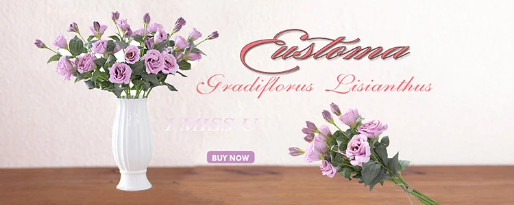 1 шт. Европейский искусственный цветок 4 головки поддельные Эустома Gradiflorus Lisianthus Рождество Свадьба Праздник декор дома 9 цветов