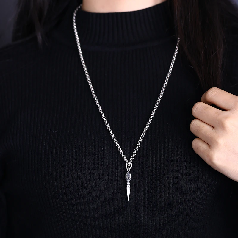 Серебряная бижутерия 925 пробы тайская серебряная подвеска винтажная скипетр для