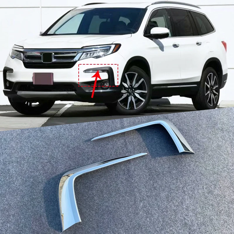 Для Honda Pilot 2019 2020 ПТФ в передний бампер обод для украшения крышка лампы Крышка