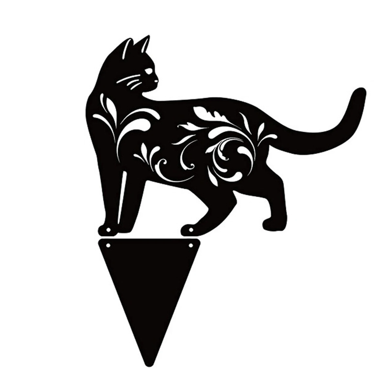 

Cute Metal Gardening Ornaments Hollow Out Simulation Cat Ornament Decoration For Yard Outdoor Garden PLDI889