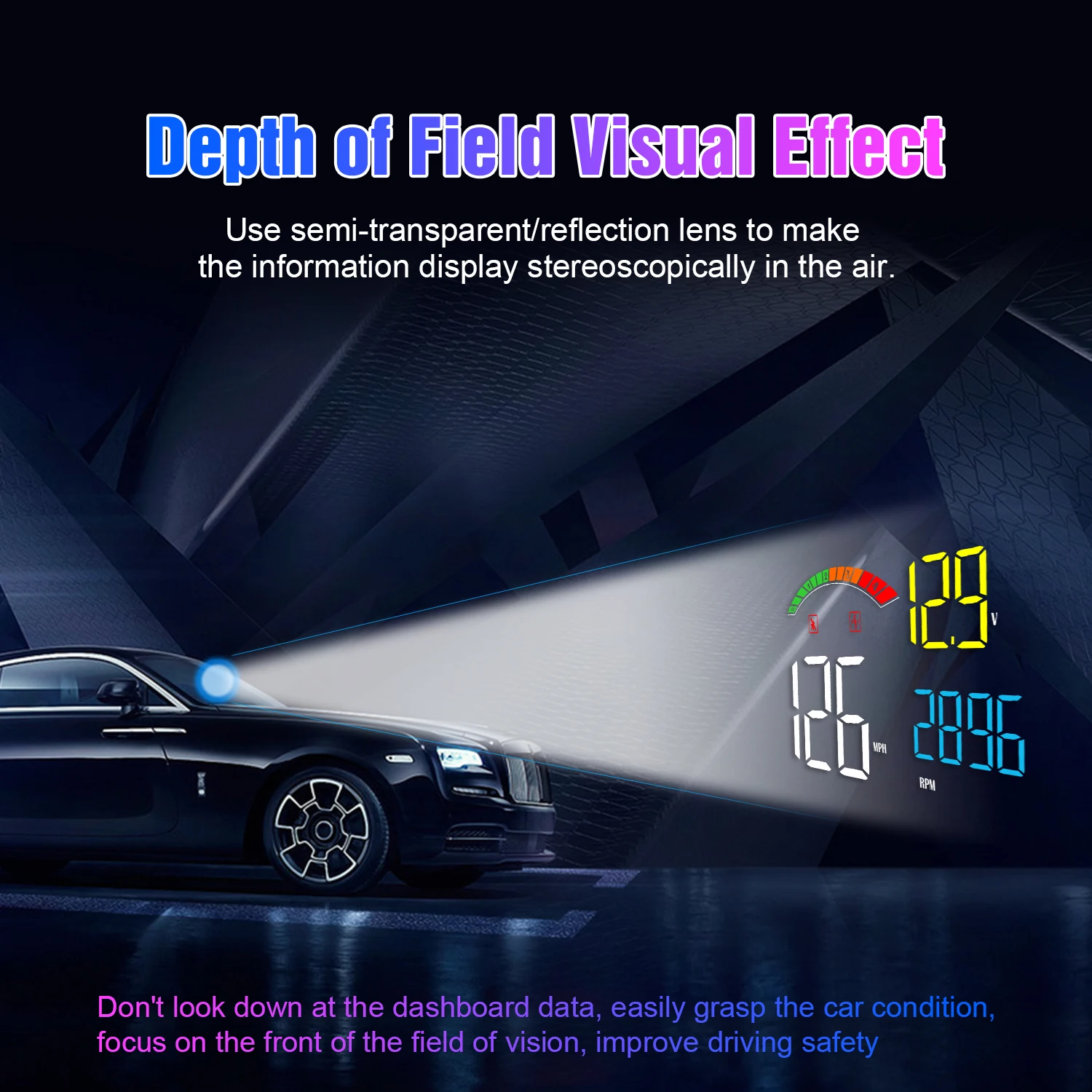 C800 дисплей на голову OBD2 GPS двойная система HD зеркало с отражающей платой