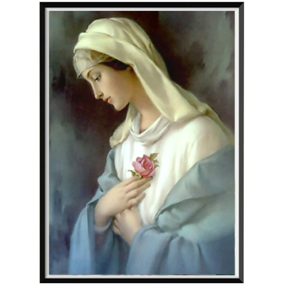 

5d алмазная живопись, религиозная живопись, ручная вышивка, настенное украшение, вышивка крестиком, круглые алмазы