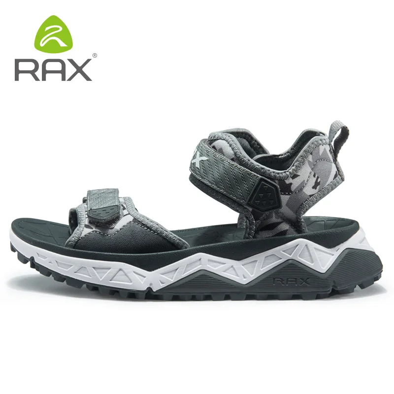 RAX/мужские спортивные сандалии; сезон лето; пляжные сандалии для мужчин; Водонепроницаемая Обувь для треккинга; Мужская дышащая обувь; Женская быстросохнущая обувь - Цвет: 486 grey men