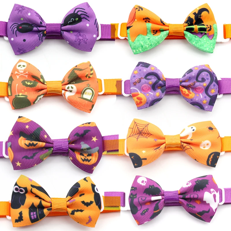 

30/50 шт Хэллоуин для домашней Собаки Уход продукт бант для маленькой средней собаки кошки галстук-бабочка товары для домашних животных банты...