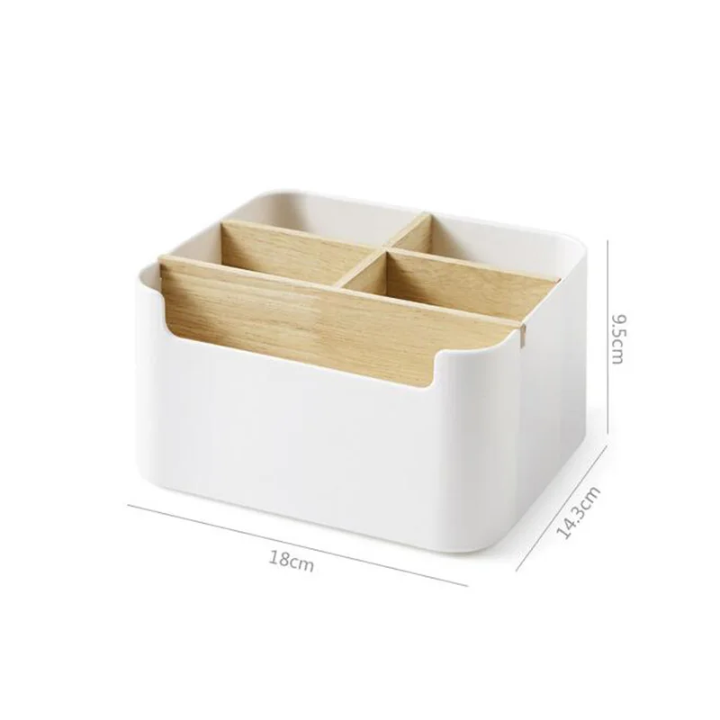 

Japanese-Style Removable Compartment Wooden Storage Box Tabletop Cosmetic Organizer Container Sundries Living Room StorageHolder