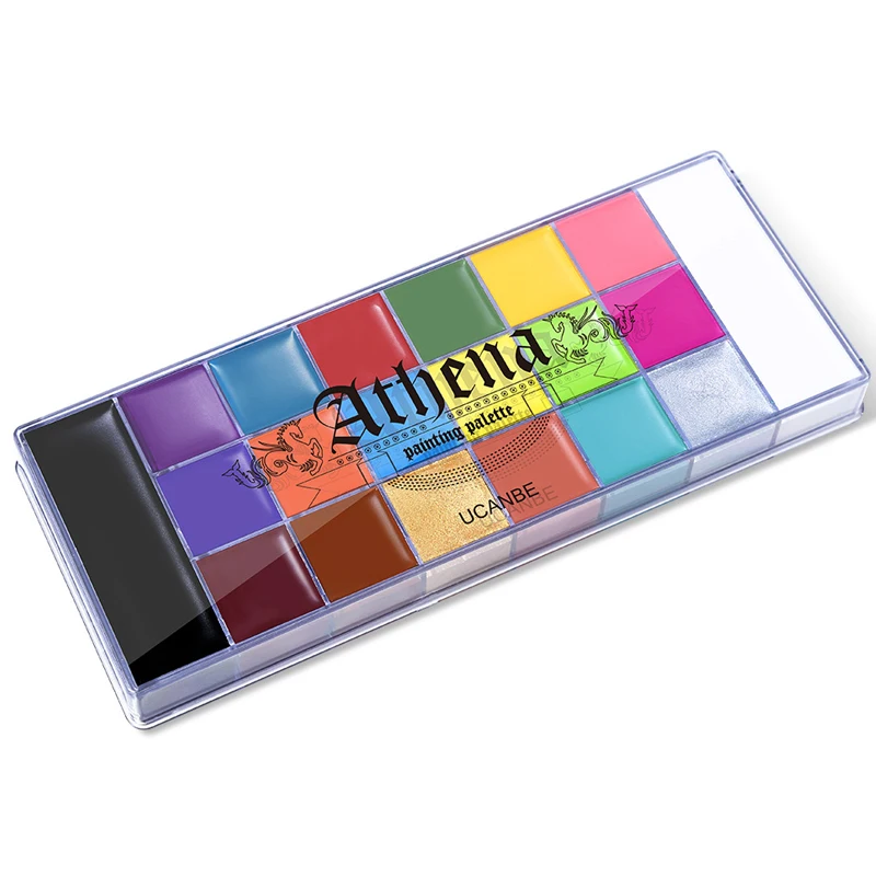 

Non-Toxic Face Body Paint Oil Painting Pigment Instant Tattoo Art Paint Halloween Party Cosmetics Makeup Tools 20 Colors