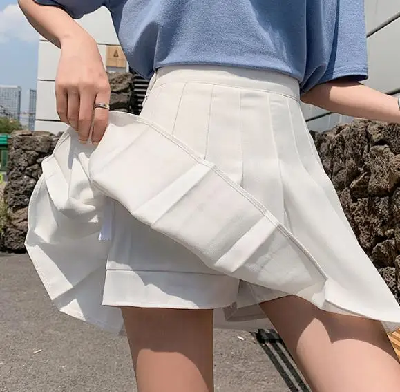 Школьная форма плиссированные мини-юбки женские летние сексуальные с высокой