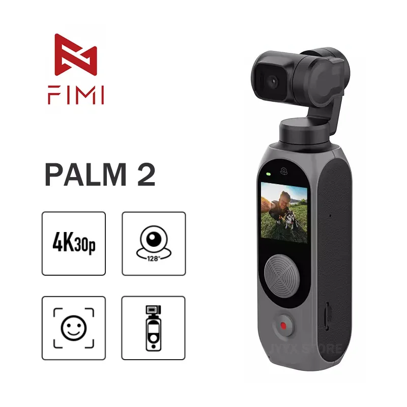 

FIMI PALM 2 Gimbal Camera palm2 3-Axis Handheld Gimbal Camera Stabilizer Noise Reduction Mic 128 Wide Angle 4K 100Mbps