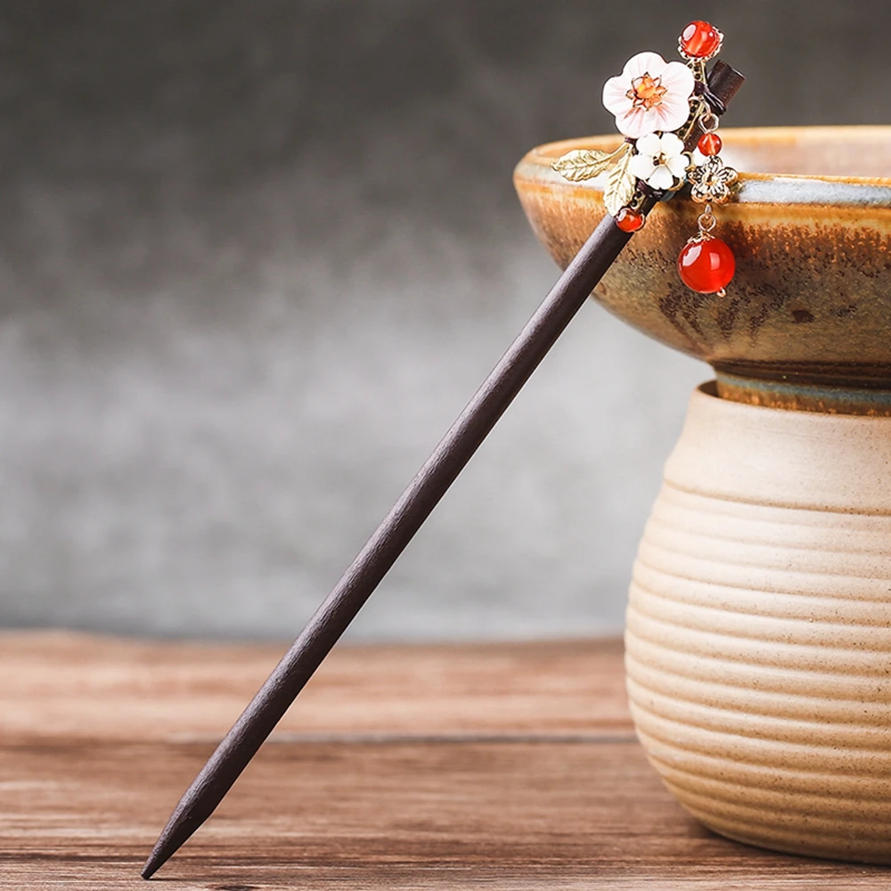 

Retro Chinese Ethnic Wooden Hair Stick Ethnic Jewelry Hairpins For Hair Women Wedding Hair Accessories Wedding Tiaras For Hair