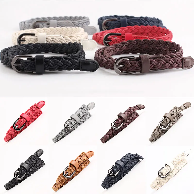 

Braided Belt For Women Knitted Woven Ladys Belts Vintage Waist Strap Casual Belt Pin Buckle Female Belt For Dress Jeans 2021 New