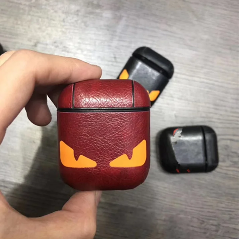 Роскошный брендовый кожаный чехол Devil Eyes для Airpods, защитная Беспроводная bluetooth-гарнитура, аксессуары, коробка для зарядки, сумка для наушников
