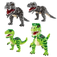 diamond small particles puzzle building blocks jurassic dinosaur tyrannosaurus hand made model children brick toys gifts