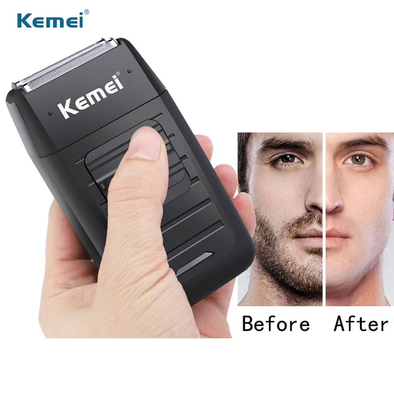Kemei Перезаряжаемые аккумуляторная электробритва для Для мужчин с двойным