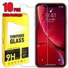 Закаленное стекло 2.5D премиум-класса для защиты экрана, защитная пленка для iPhone 13 Pro Max, 12 Mini, 11, XS, XR, X, 8, 7, 6 Plus, SE с коробкой, 10 шт.