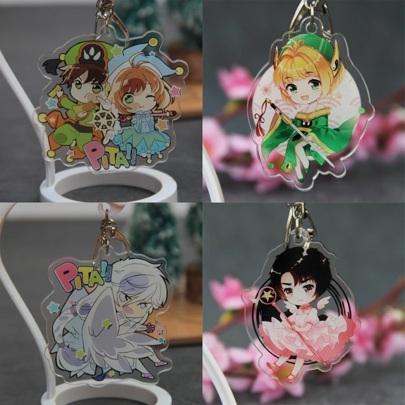 Милый Cardcaptor Sakura аниме KINOMOTO SAKURA мультфильм акриловый кулон брелок для рюкзака