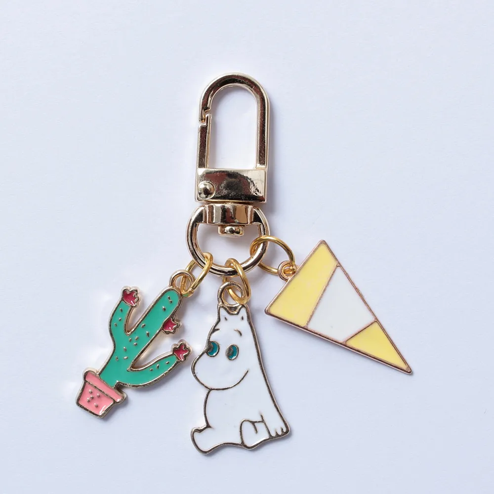 Moomin Mummi брелок Новое поступление модный унисекс Бегемот персонажа плюшевый брелок Романтический мультфильм металлический брелок