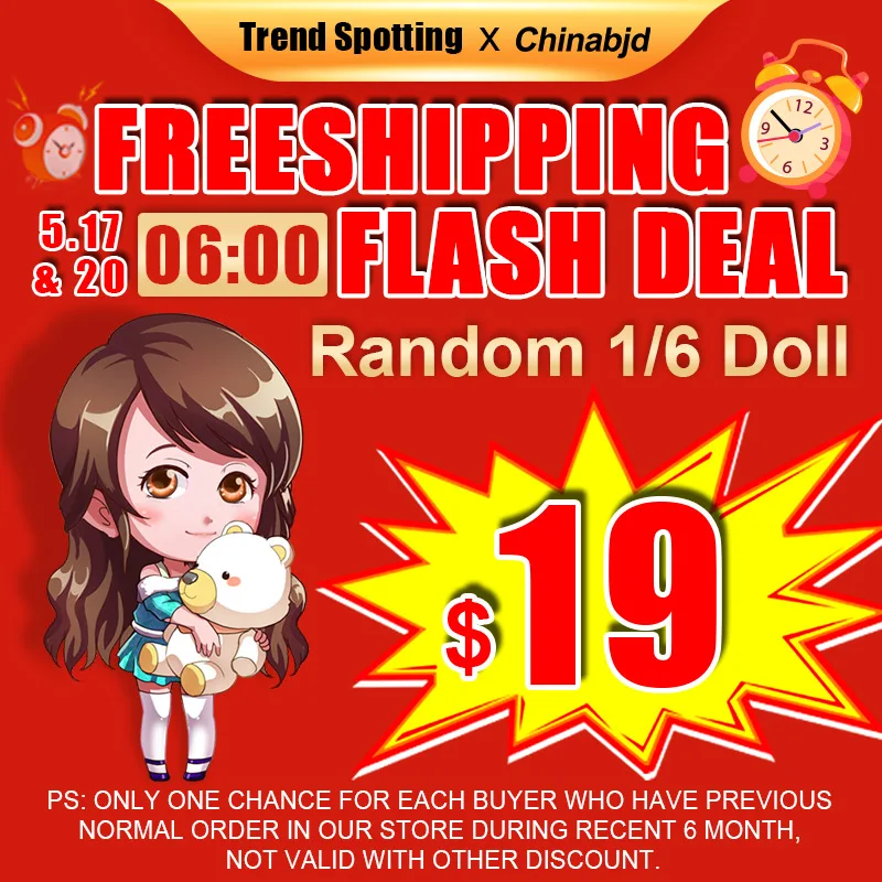 

Random 1/6 doll: 2021 Trend Spotting US $19 Free shipping Membership Flash Deal on May 17th & May 20th 06:00