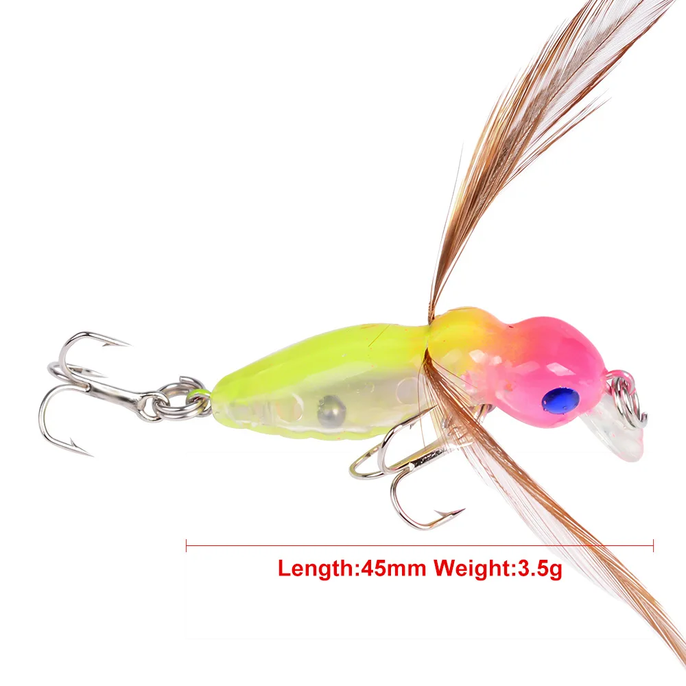 

PRO BEROS 4.5cm/3.6g Fishing Bait 8-color Bee Simulation Bait Fishing Gear Lure Insect Cicada Superbait Fishing Accessories