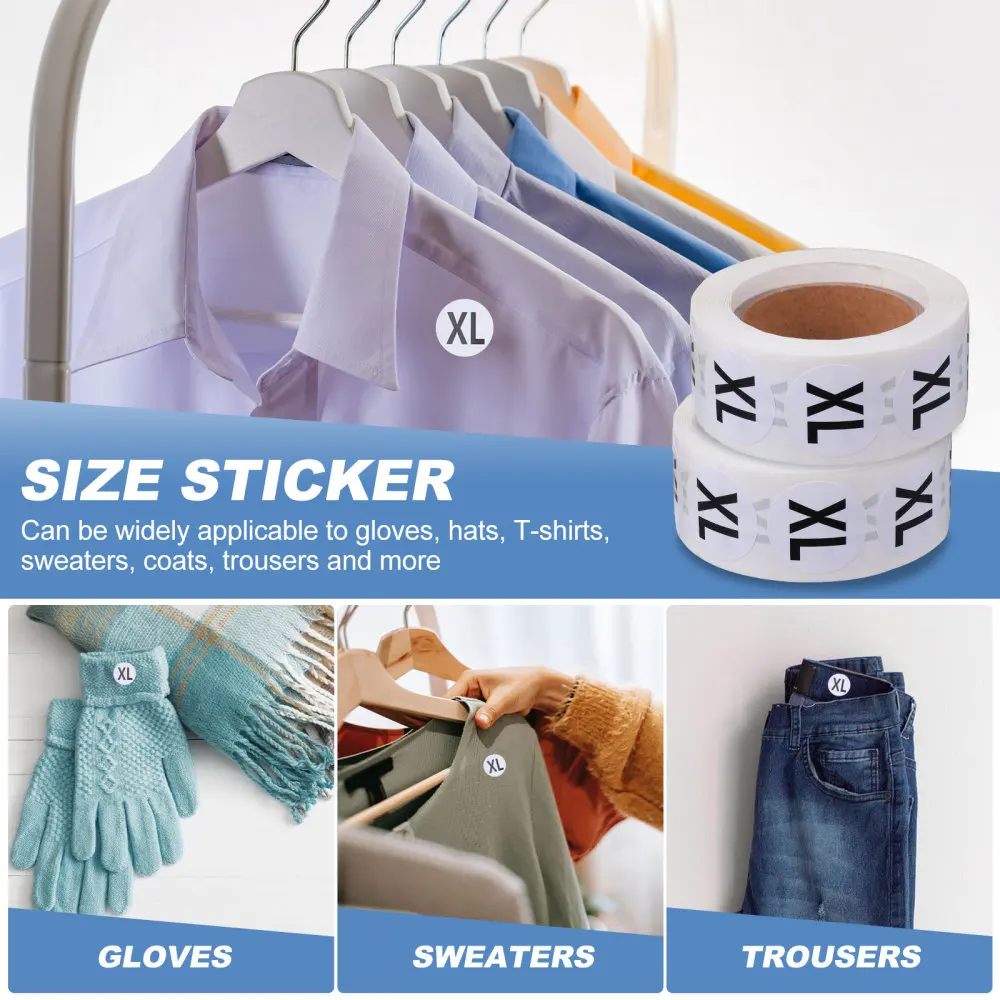 

2 Roll Clothing Size Self-Adhesive Sticker Multi-functional Size Sticker