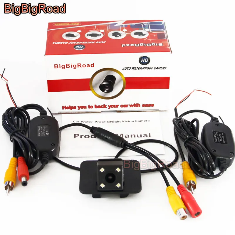 Wireless Camera BigBigRoad автомобильный динамический Интеллектуальный траектории треков заднего вида задний светодиод камера для Mazda CX-3 CX3 - Название цвета: Wireless Camera