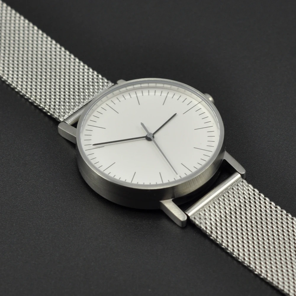 

STEELDIVE 8106 Minimal Design No logo 763 Quartz Movement 316L Steel Mesh Belt 50m Waterproof Man Quartz Watch 2020 Luxury Watch