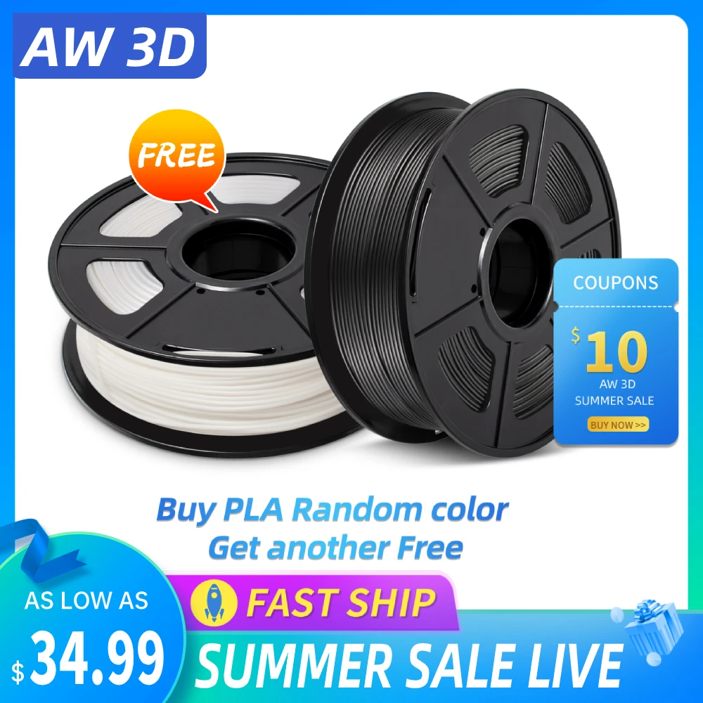 

Live Exclusive PLA Filament 2kg 1.75 mm FDM 3D Printer Filament pla Material 1kg 2 Rolls For 3D Pen Non-Toxic PLA Filament