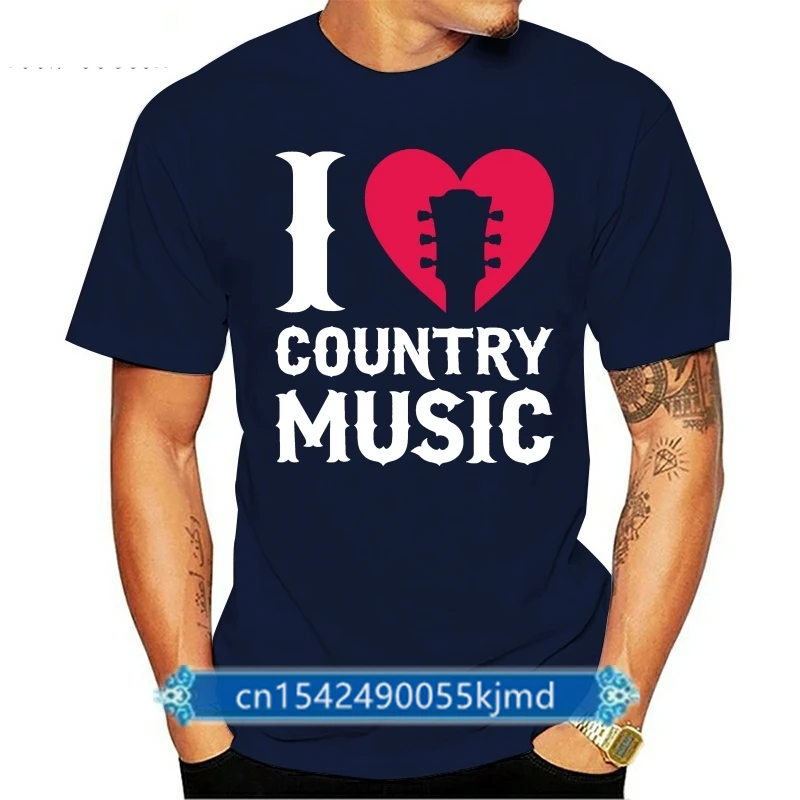 

Design T Shirt Funny Tops I Love Country Music Heart Cowboy Cowgirl Rural Nashville Novelty Womens T-shirt