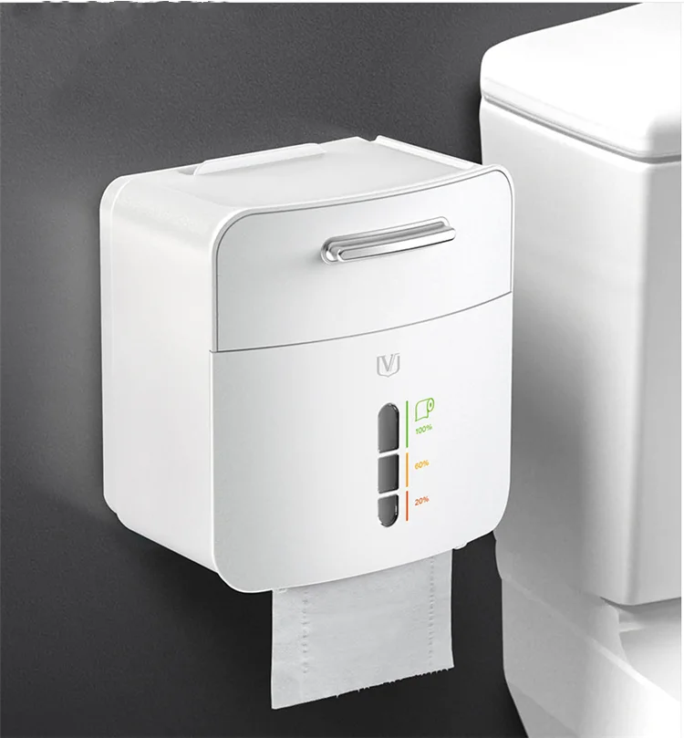 

Wall Mounted Bathrrom Tissue Box Waterproof Roll Paper Tube Storage Box Bathroom Toilet Paper Holder Bathroom Shelf