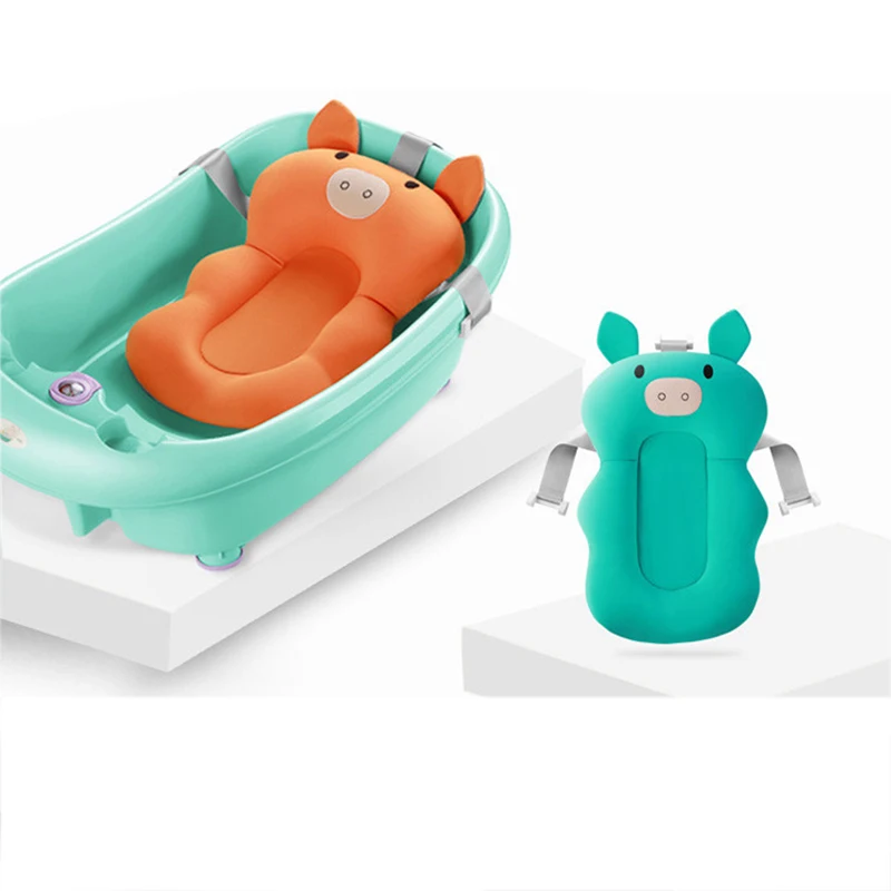 

Baby Bath Cushion Portable Newborn Bath Tub Pad Anti-Slip Cushion Seat Floating Bather Bathtub Pad Shower Support Mat Security