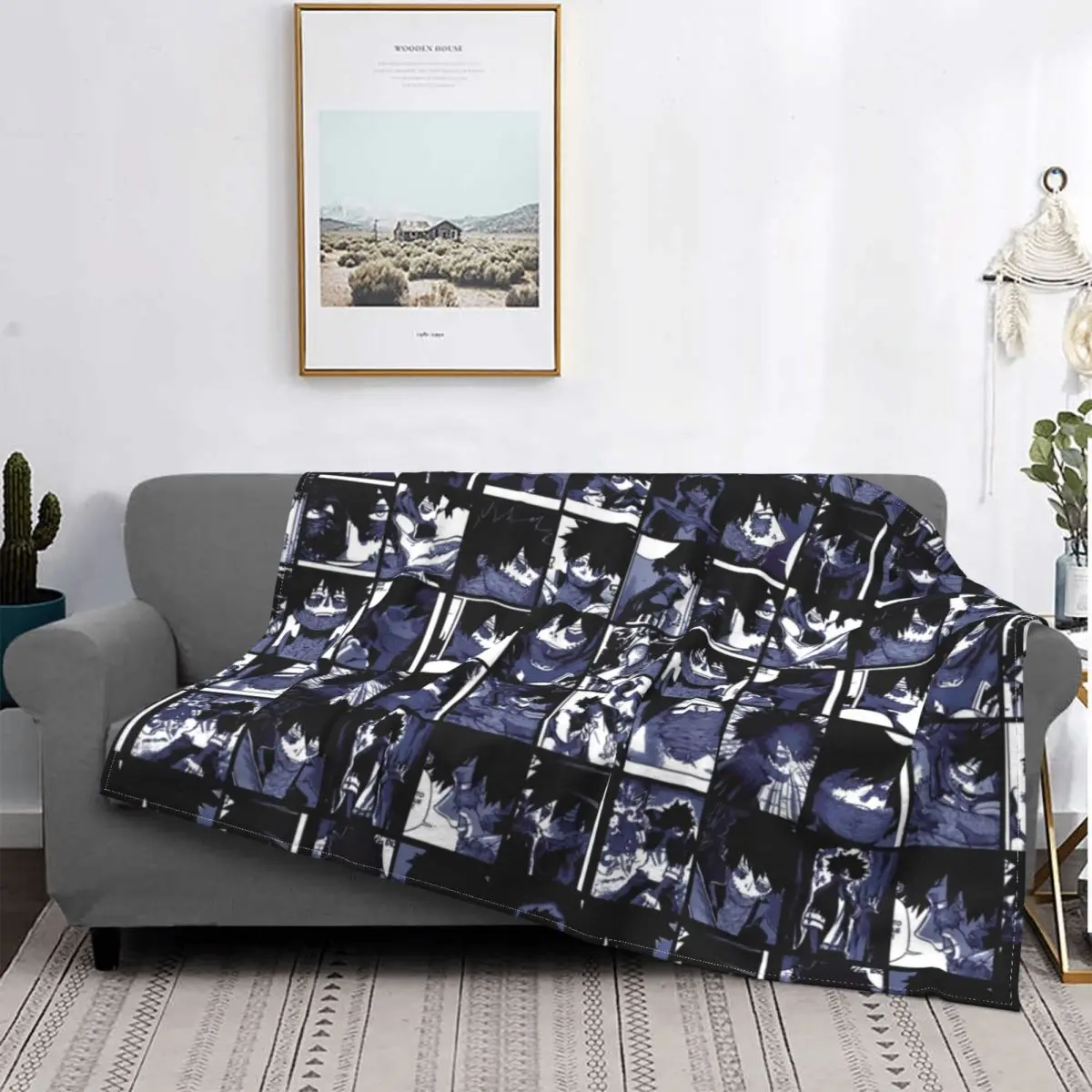 

My Hero Academia Dabi Collage Blankets Fleece Warm Unisex Throw Blankets for Home Couch Bedspread