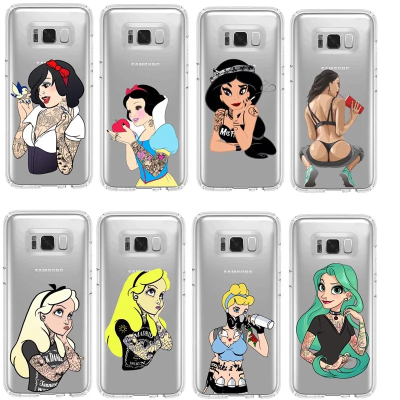 Мягкий ТПУ чехол для телефона с рисунком девушки панк жасмин принцесса SamsungNOTE10 S10