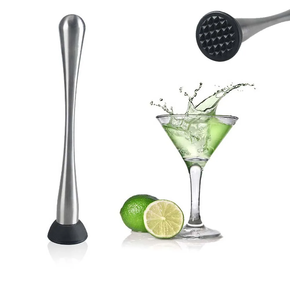 Muddler из нержавеющей стали бар миксер барная посуда Mojito коктейль DIY напиток пестик для фруктов измельченный лед инструмент бармена JS21