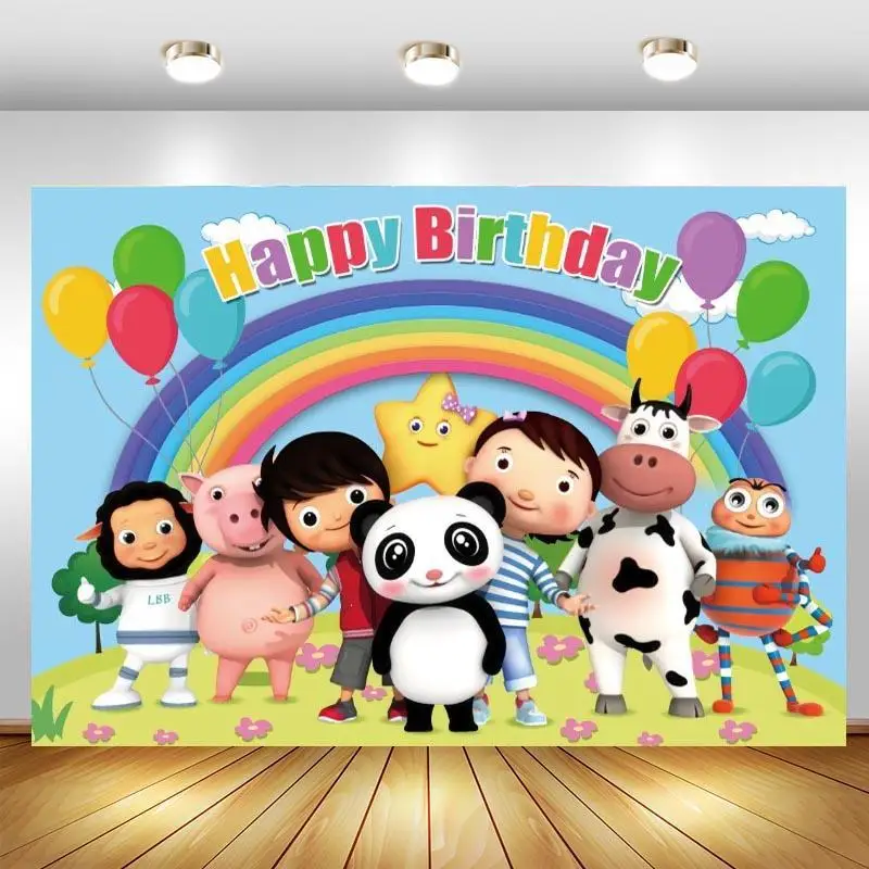 

Little Baby Bum Photography Backdrop Kids Newborn Happy Birthday Party Photo Background Booths Studio Props Decoration Banner