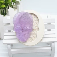 luyou 1pc skull silicone fondant moldscake resin moldcake decorating tools pastry kitchen baking accessories fm1143