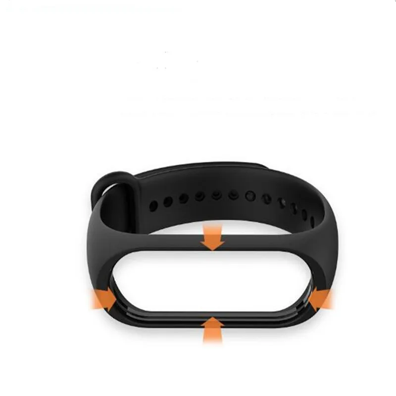 Ремешок силиконовый для Xiaomi Mi Band 3 4 сменный спортивный браслет наручных часов