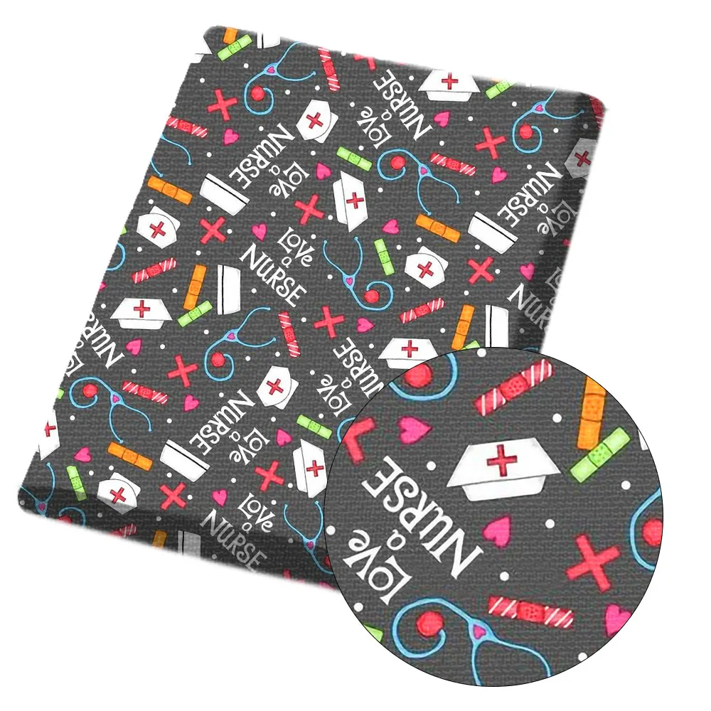 

Cheerbows Healthcare Printed Polyester Cotton Fabric For Women Dress 45*140cm Cloth Fabrics DIY Bags Crafts Home Textile Sewing