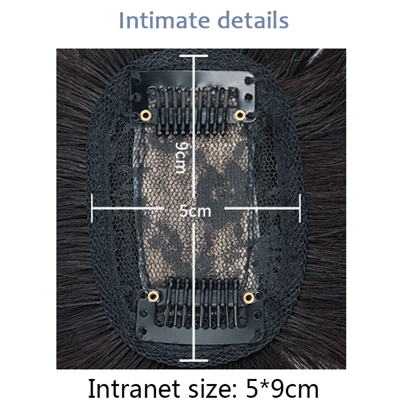 

WEILAI 3D Bangs Replacement Piece Hair Black/Light Brown Clip On Bangs Hairpieces Bangs Clip In Hair Extensions Covering White