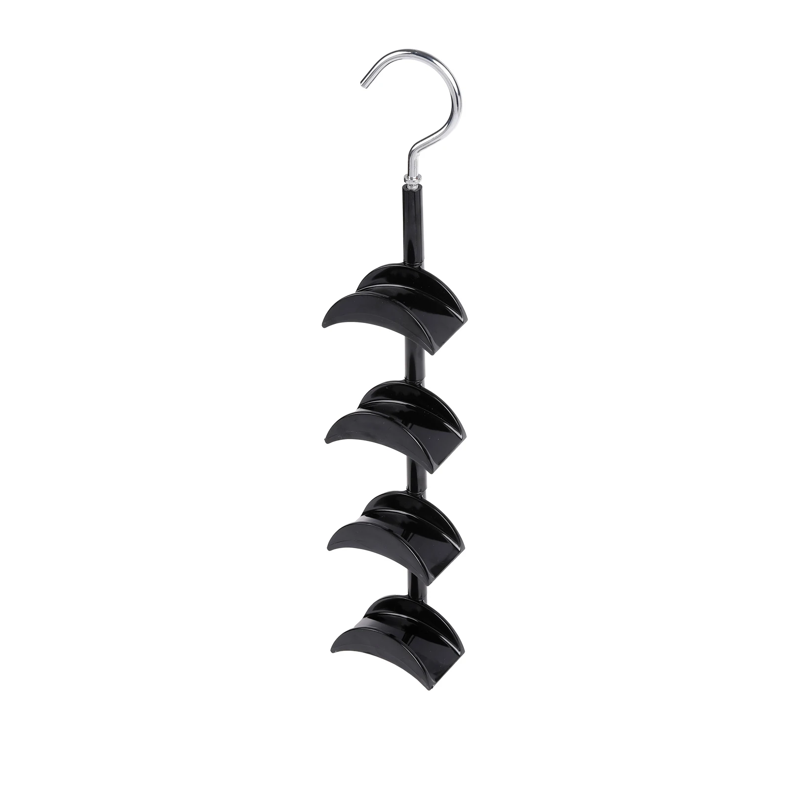 

YAKALIKA 360 Degress Rotating Metal Black Adjustable Hat Hanger Scarf Holder Bag Rack Closet Organizer