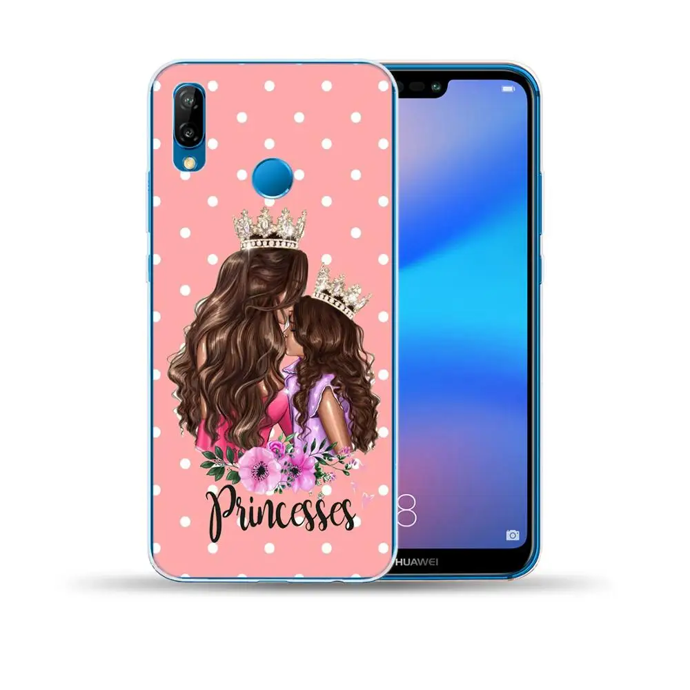 Super Mama Girl Mom Boy Baby Silicone Case Cover For Coque Huawei P10 P20 P30 Lite Pro P8 2017 Nova 5I 4 3I 3 Y9 2018 2019 | Мобильные