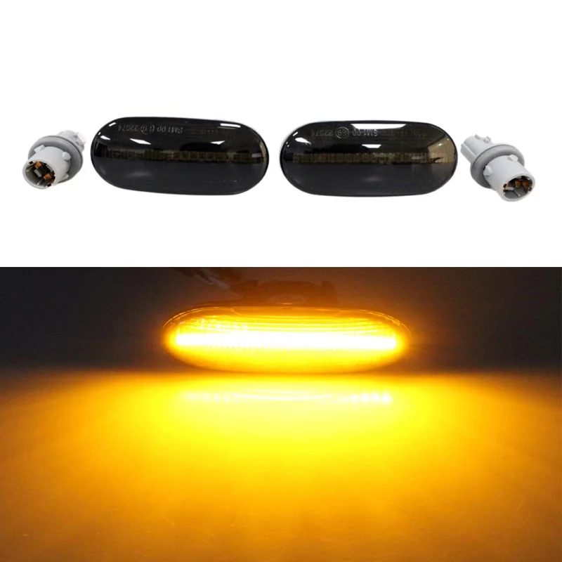 For Honda Civic Del Sol S2000 Acura Integra Side Marker Turn Signal Light Fender Leaf Lamp Cover LED Bulbs 1 pair | Автомобили и