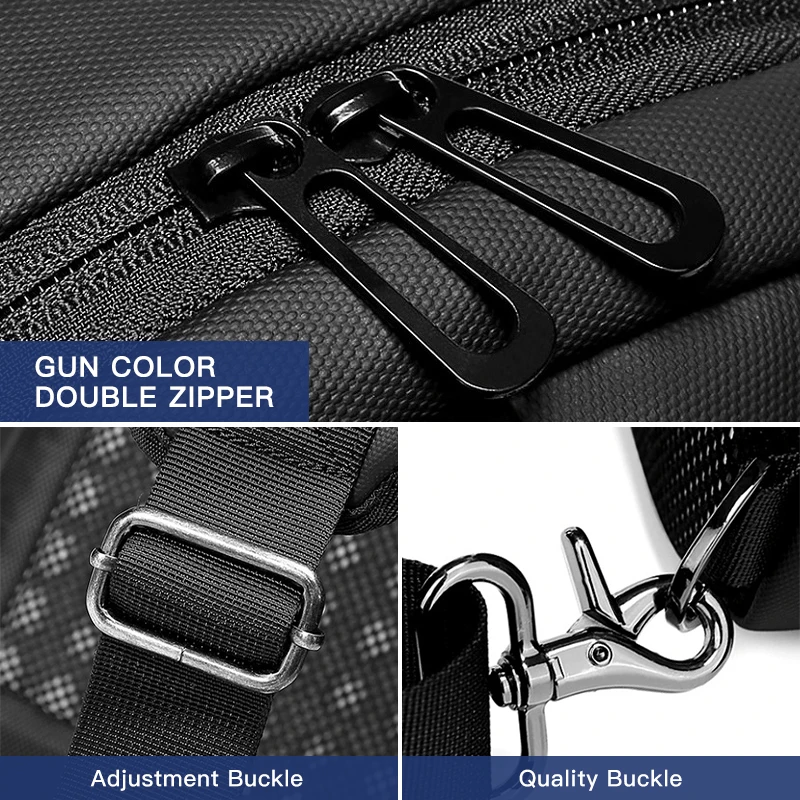 Inrnn Мужская нагрудная сумка с USB-зарядкой, мужские водонепроницаемые сумки-слинг через плечо, качественная нагрудная сумка для коротких пое... от AliExpress RU&CIS NEW