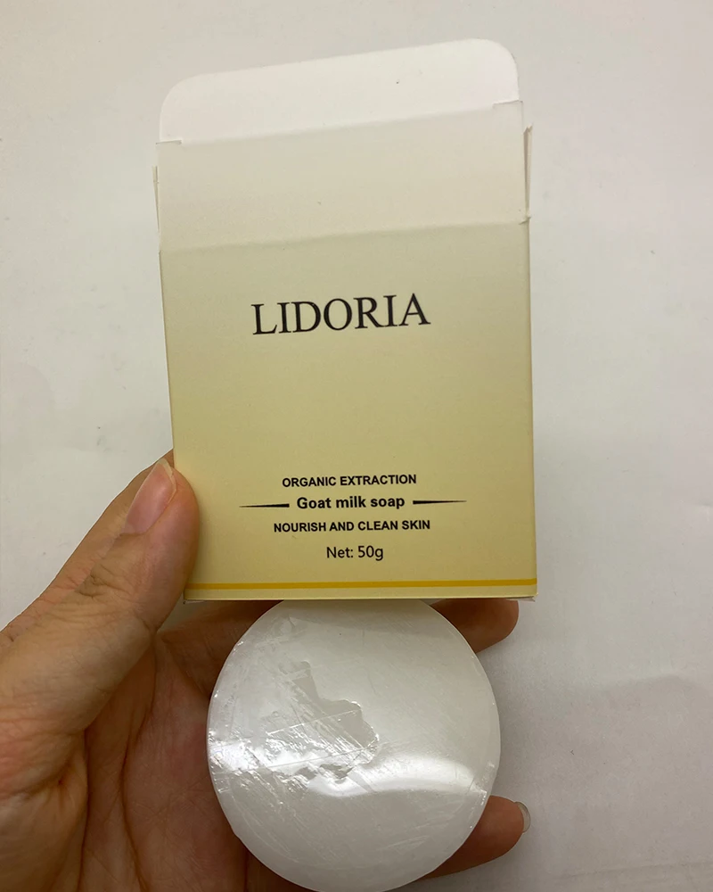 

LIDORIA 50 г мыло ручной работы из козьего молока очищает кожу сужение пор уход против акне Очищение увлажняющее мыло для ванны
