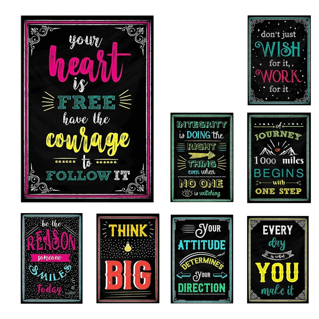 Новые вдохновляющие картины с надписью на английском языке домашняя настенная