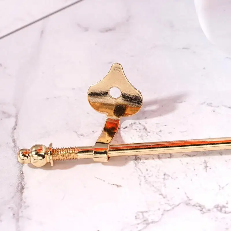 

1:12 Dollhouse Curtain Rod Dollhouse Diy Mini Miniature Accessories Practical Golden Dollhouse Alloy Rod Exquisite Curtain I8E8