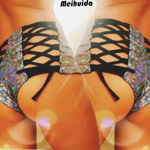 Комплект бикини с блестками и высокой талией 2020 летний женский купальник