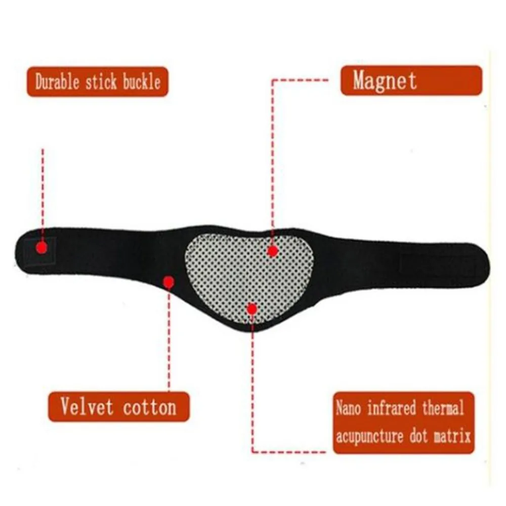 

1pc Neck Belt Tourmaline Self Heating Magnetic Therapy Neck Wrap Belt Brace Pain Relief Cervical Vertebra Protect Health Care