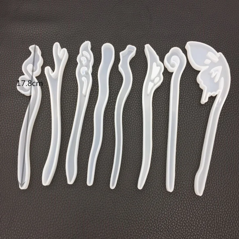 

DIY Crystal Epoxy Hairpin Mold Pendant Jewelry Silicone Mold Mirror Resin Craft