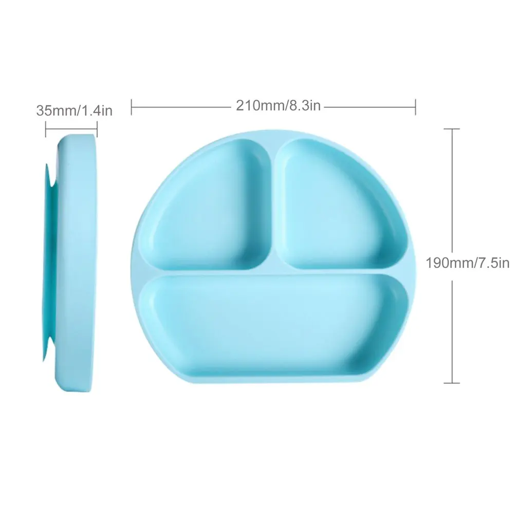 

Baby Silicone Tableware Set Infant Solid Color Waterproof Bib Newborn Feeding Burp Cloth Toddler Dinner Plate And Spoon Fork