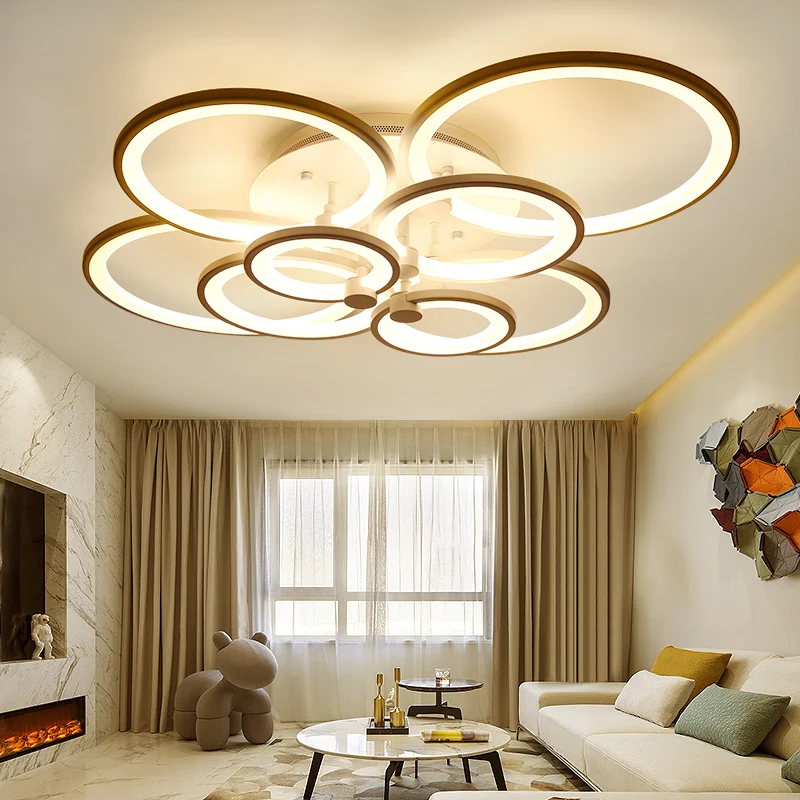 Потолочная люстра светодиодная для гостиной спальни кабинета с дистанционным