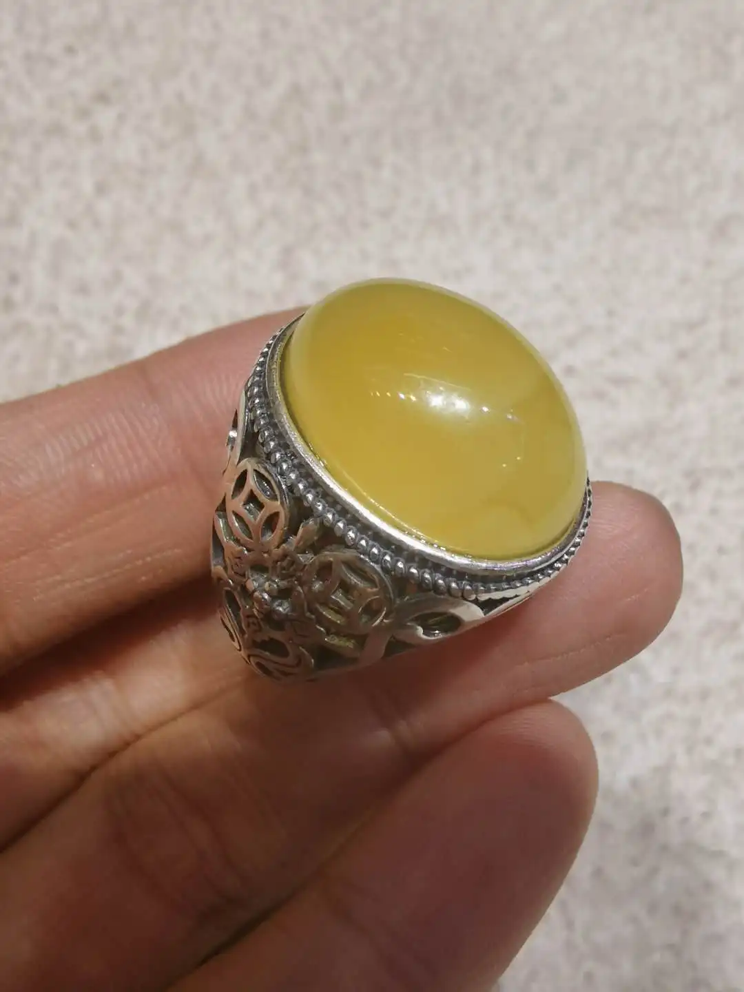 

Natural amber ring with 925 sterling silver for women men amber ring resizable old amber rings diamond rings for men